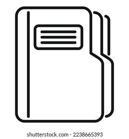 Finance bank folder icon outline vector. People payment. Digital service