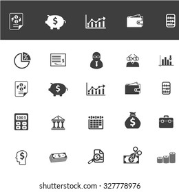finance, bank, money icons