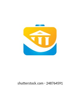 Finance bank portfolio vector sign Branding Identity Corporate logo design template Isolated on a white background