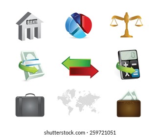 finance banking concept icon set illustration design over white