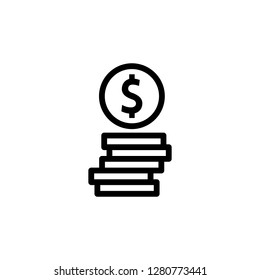 Finance and banking icon. Single high quality finance and banking related icon. Isolated finance and banking symbols in white background. Graphic icons element
