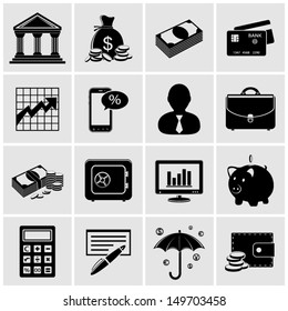 Finance and banking icons