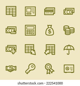 Ícones Financeiros e Bancários