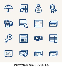 Symbole für Finanzen und Bankwesen