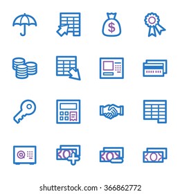 Symbole für Finanzen und Bankwesen