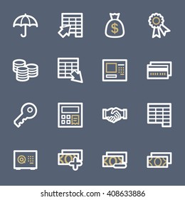 Iconos financieros y bancarios