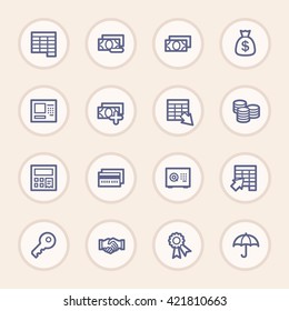 Finance and banking icons