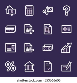 Iconos financieros y bancarios