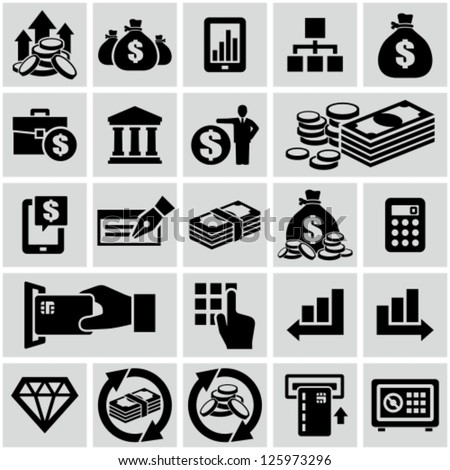 Finance & banking icons set.