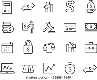 Diseño de vectores de iconos financieros y bancarios