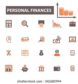 finance, banking, money, investment  icons, signs vector concept set for infographics, mobile, website, application
