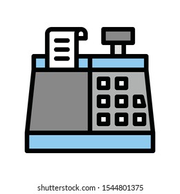 finance,  banking and money related bill machine vector with Editable stroke