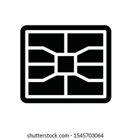 finance banking and money related sim card vector in solid style