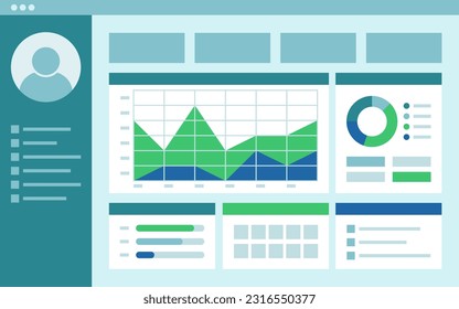 Finance and banking software user interface: business and technology concept