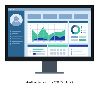 Finance and banking software user interface: business and technology concept