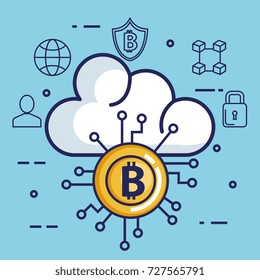 finance with bitcoin icons
