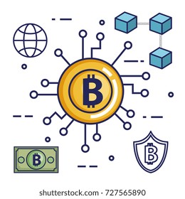 finance with bitcoin icons