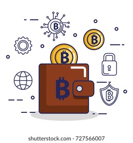 finance with bitcoin icons