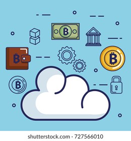 finance with bitcoin icons