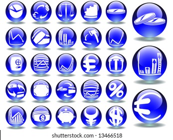finance blue sphere art series