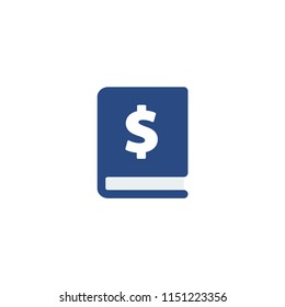 Finance book icon flat element. Vector illustration of finance book icon flat isolated on clean background for your web mobile app logo design.
