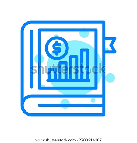 Finance Book Icon In Shape Vector Illustration