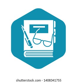 Finance book icon. Simple illustration of finance book vector icon for web design isolated on white background