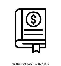 Finance Book line icon , vector, pixel perfect, illustrator file 