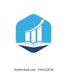 Finance book logo design. Business growth education logo design.