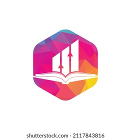 Finance book logo design. Business growth education logo design.	