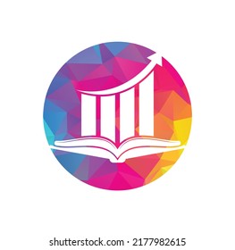 Finance book logo design. Business growth education logo design.
