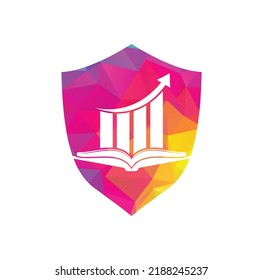 Finance book logo design. Business growth education logo design.	