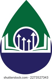 Finance book logo design. Business growth education logo design.