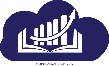 Finance book logo design. Business growth education logo design.