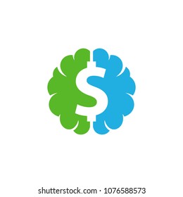 Finance Brain Logo Icon Design