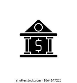 Finanzierungsbau Symbol Vektorgrafik Stil. einzeln auf weißem Hintergrund