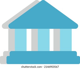 Finance building, illustration, vector on a white background.