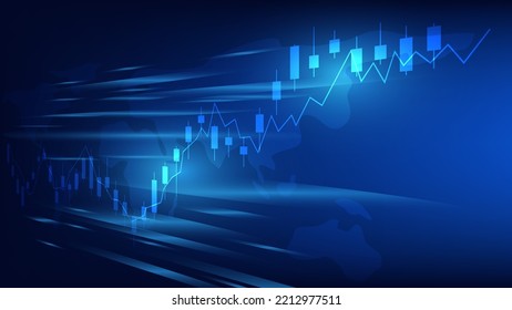 finance and business background. candlestick chart  with indicator show stock market trading price 