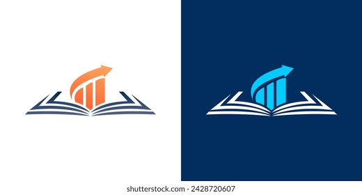 Finance business book logo illustration