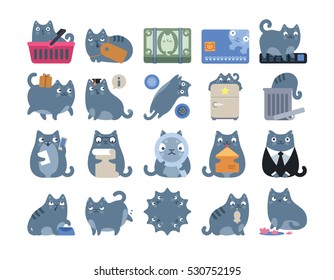 Finance Business Cat Icons