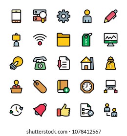 Finance and Business Colored Vector Set