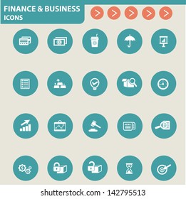 Finance and business concept icons,vector