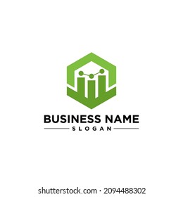 Finance Business Consulting Graph Simple Mdern Logo Vector Design 