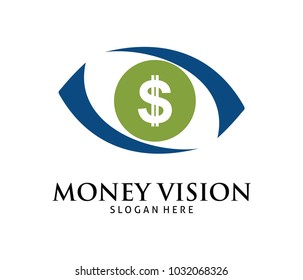 finance business eye future vision vector logo design template