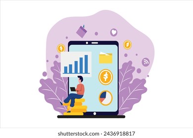 Finance Business Flat Design Illustration