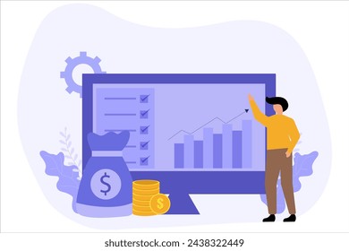 Finance Business Flat Design Illustration