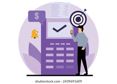 Finance Business Flat Design Illustration