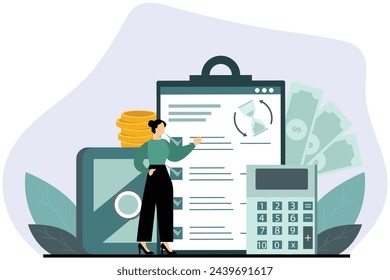 Finance Business Flat Design Illustration