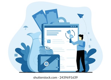 Finance Business Flat Design Illustration