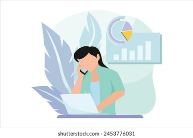 Finance Business Flat Design Illustration